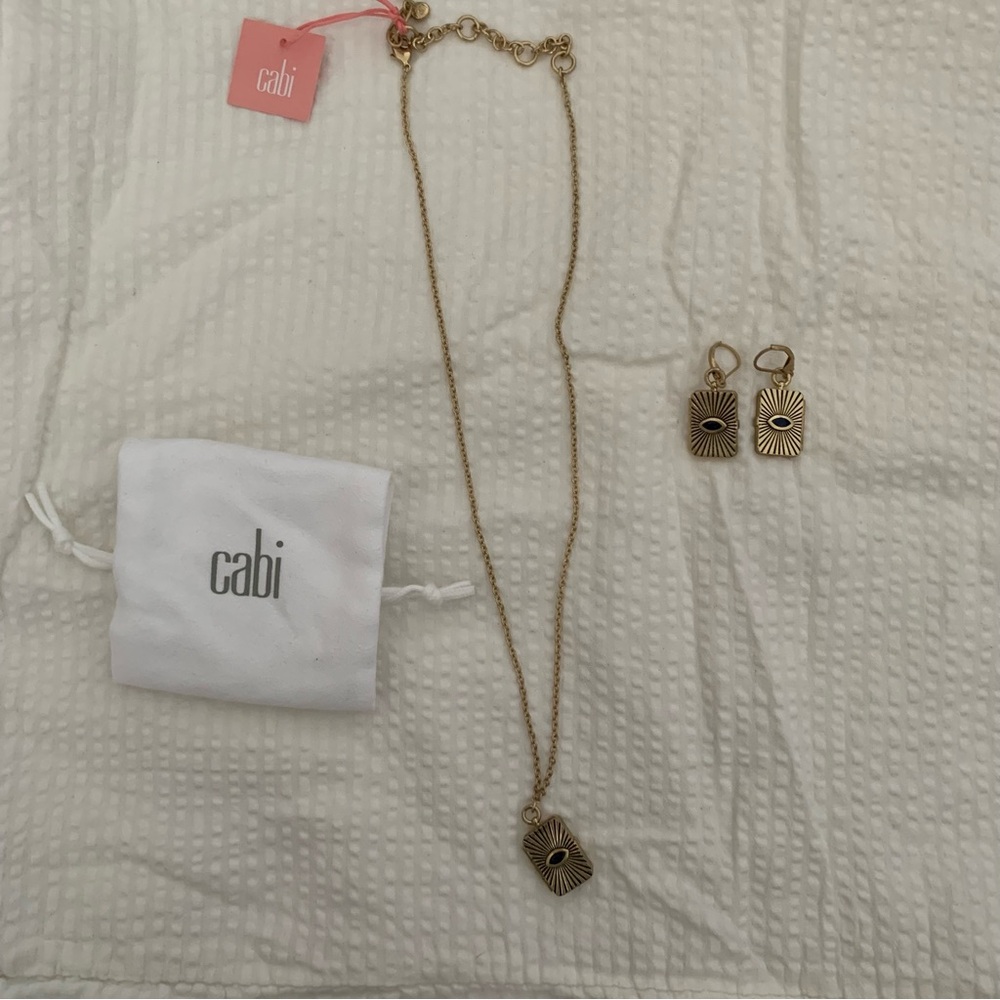 Cabi Eye Locket Necklace & Earring Set